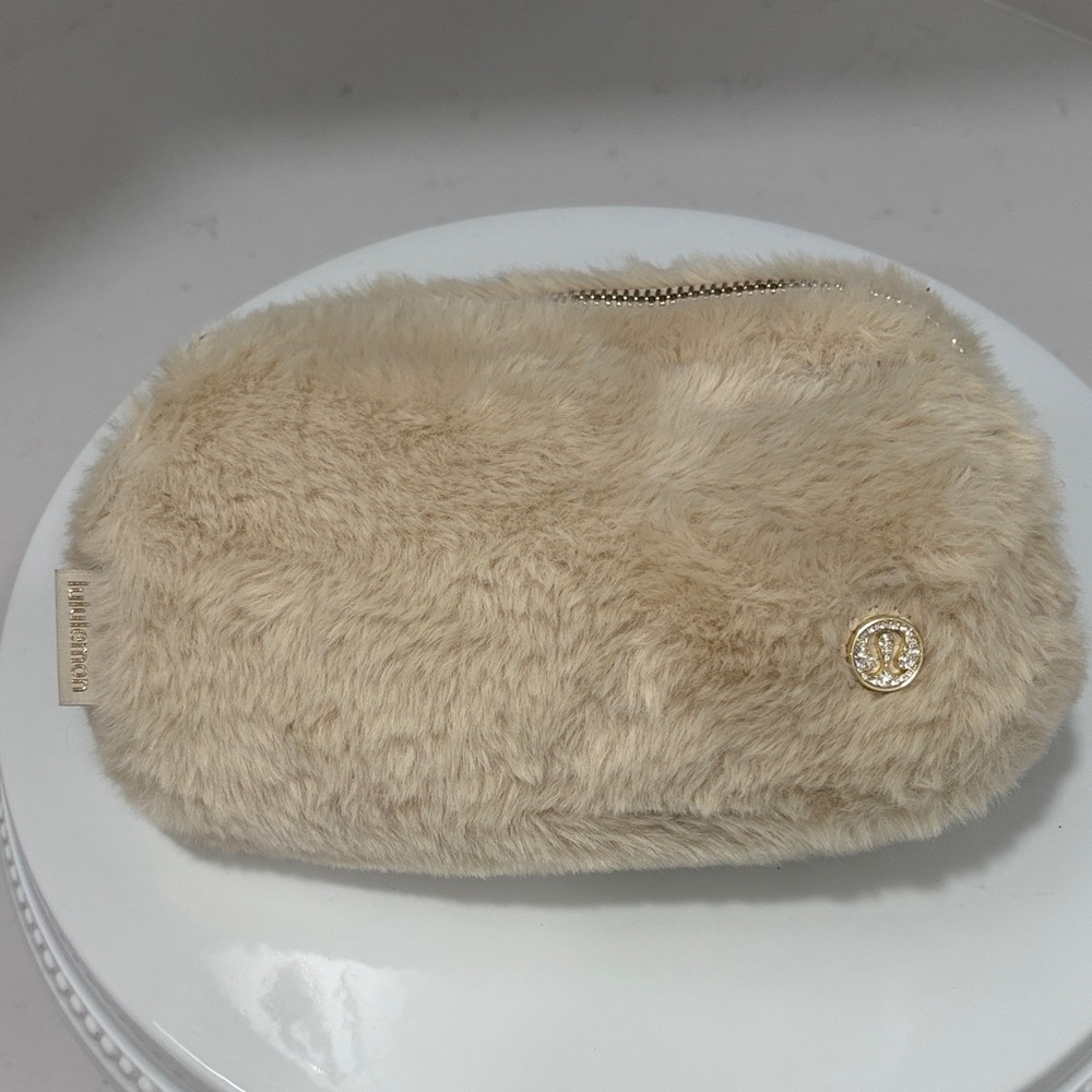 Faux Fur Beige Clutch
